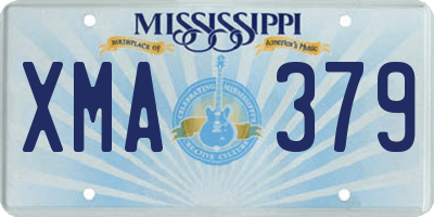 MS license plate XMA379