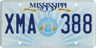 MS license plate XMA388