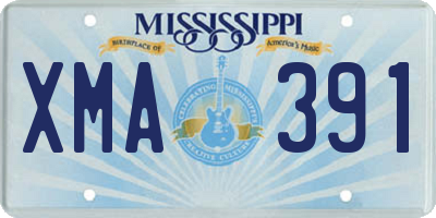 MS license plate XMA391