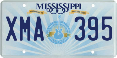MS license plate XMA395