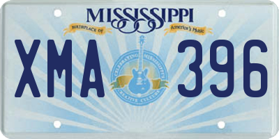 MS license plate XMA396