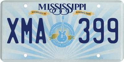 MS license plate XMA399