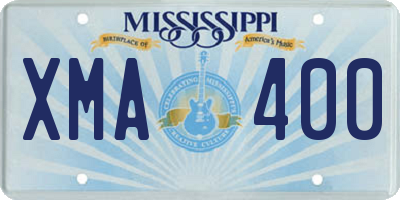 MS license plate XMA400