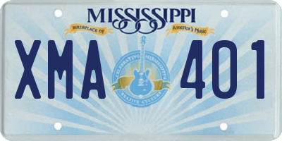MS license plate XMA401