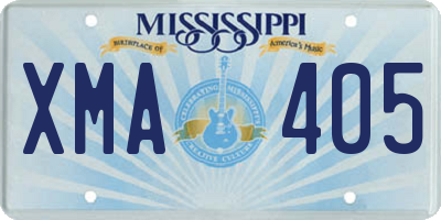 MS license plate XMA405