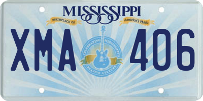 MS license plate XMA406
