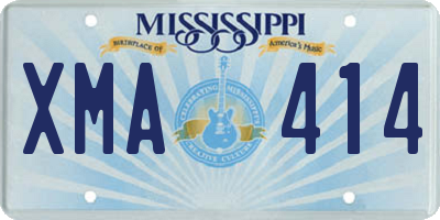 MS license plate XMA414