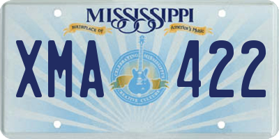 MS license plate XMA422