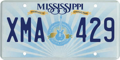 MS license plate XMA429