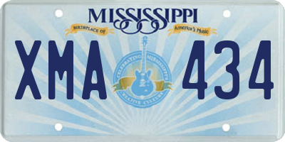 MS license plate XMA434