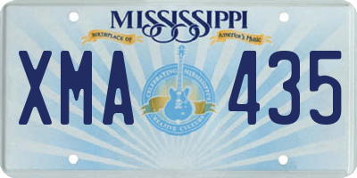 MS license plate XMA435