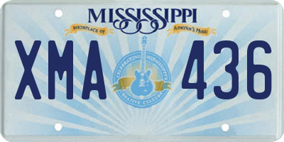 MS license plate XMA436