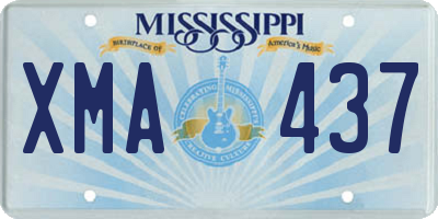MS license plate XMA437
