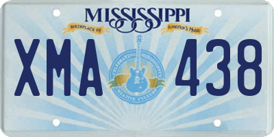 MS license plate XMA438