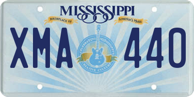 MS license plate XMA440