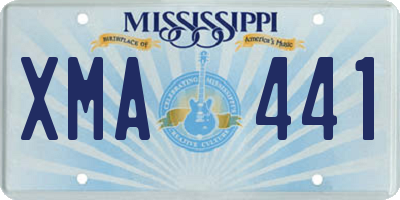 MS license plate XMA441