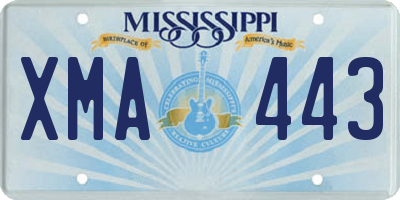 MS license plate XMA443