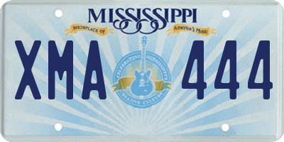 MS license plate XMA444