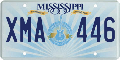 MS license plate XMA446