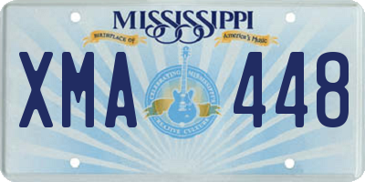 MS license plate XMA448