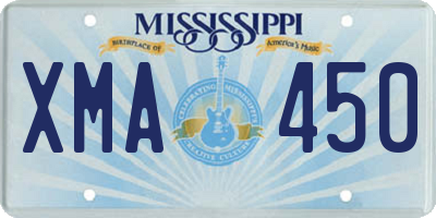 MS license plate XMA450