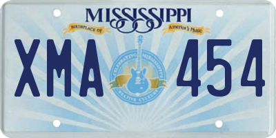 MS license plate XMA454