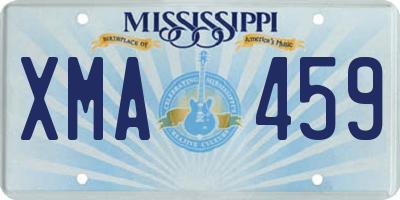 MS license plate XMA459