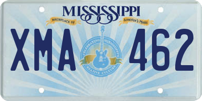 MS license plate XMA462