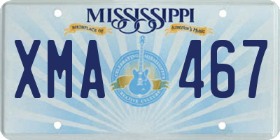 MS license plate XMA467