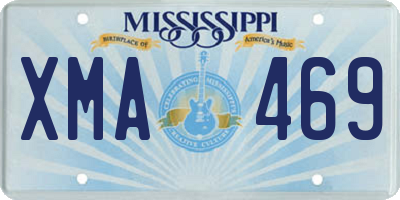 MS license plate XMA469