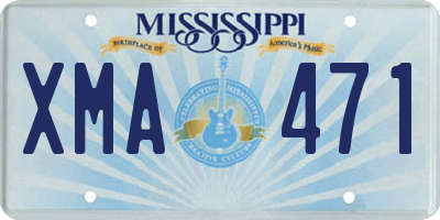 MS license plate XMA471