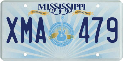 MS license plate XMA479
