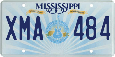 MS license plate XMA484
