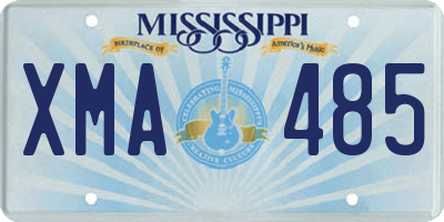 MS license plate XMA485
