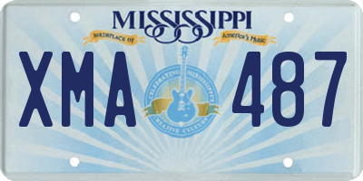 MS license plate XMA487