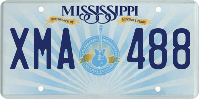 MS license plate XMA488