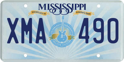 MS license plate XMA490