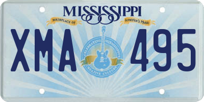 MS license plate XMA495