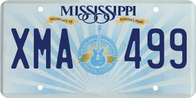 MS license plate XMA499