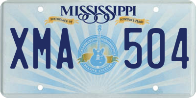 MS license plate XMA504
