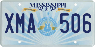 MS license plate XMA506