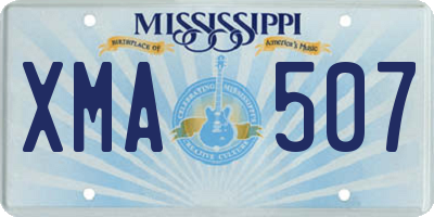 MS license plate XMA507