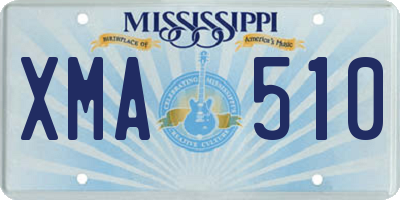 MS license plate XMA510