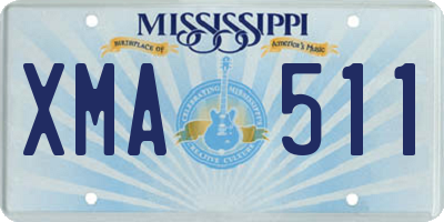 MS license plate XMA511