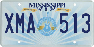 MS license plate XMA513