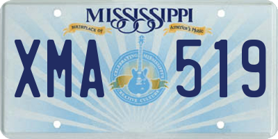 MS license plate XMA519