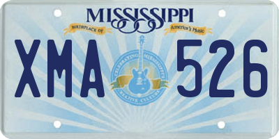MS license plate XMA526