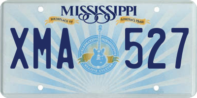 MS license plate XMA527
