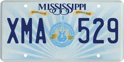 MS license plate XMA529