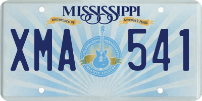 MS license plate XMA541